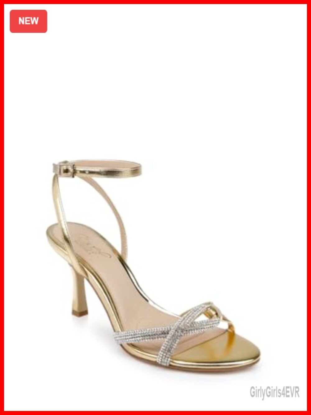 Fiji Mid Stiletto Heel Sandals Formal Ankle Strap Open Toe Satin Slide